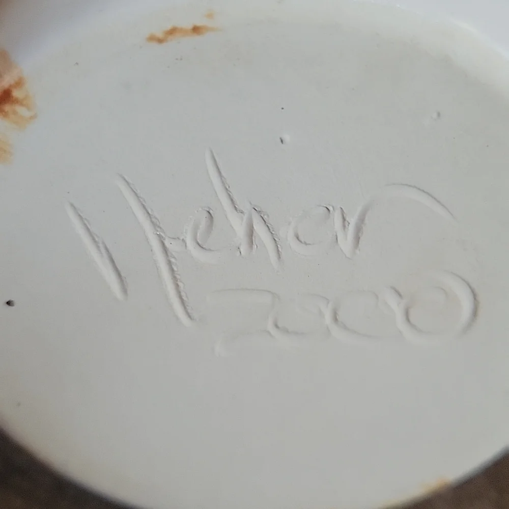 3/$30 VTG Signed 2000 Equestrian Ceramic Glazed Candy Jar